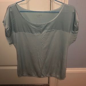 LOFT light blue silky top